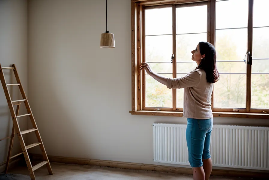 Ordinateur portable posé au sol pendant la rénovation, pour suivre le budget travaux au fil du chantier