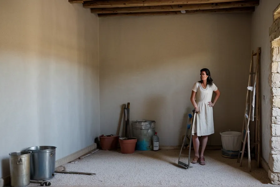 Installation d'un caisson de VMC et de ses gaines isolées dans un faux plafond.