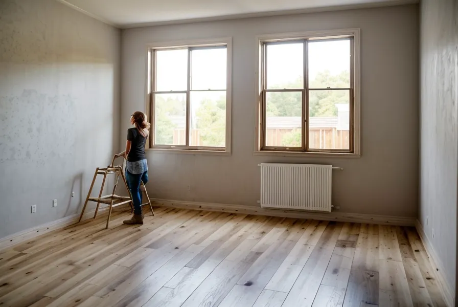 Fermeture d'une nouvelle fenêtre en double vitrage dans l'appartement rénové