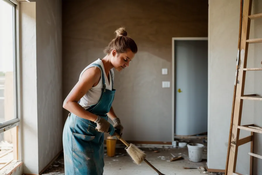 Détail d'un vieux parquet en chêne dans un appartement stéphanois à rénover
